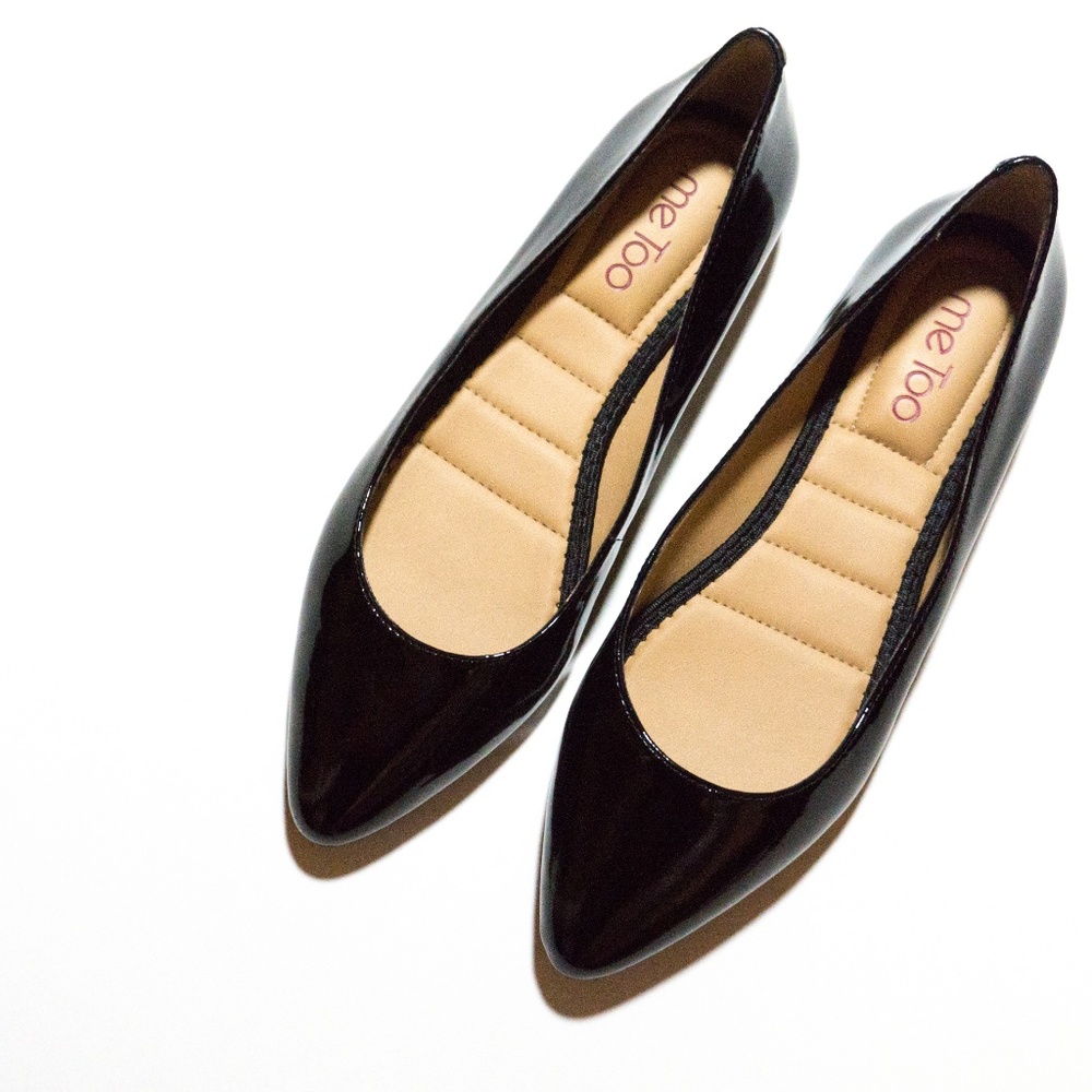 Me Too 'Aimee' black patent leather flats | Size 7